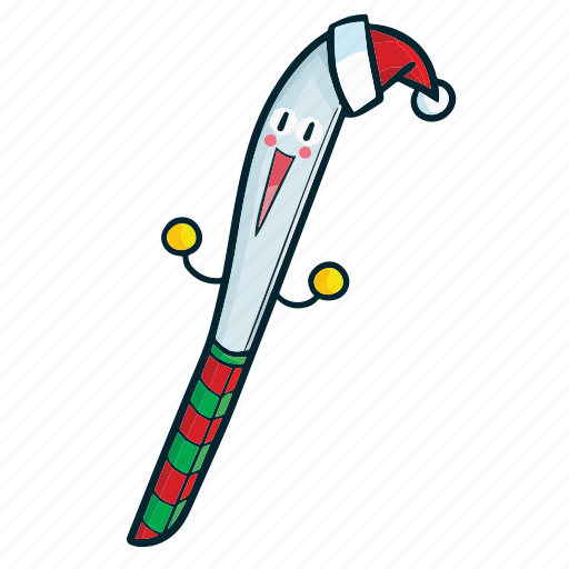 Knife, kawaii, christmas, decoration, xmas, santa, celebration icon - Download on Iconfinder