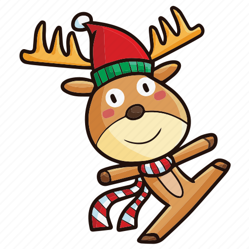 Deer, kawaii, christmas, xmas, decoration, santa, celebration icon - Download on Iconfinder
