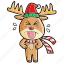 deer, kawaii, christmas, decoration, xmas, santa, celebration 