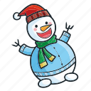 snowman, kawaii, christmas, decoration, xmas, winter, celebration