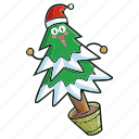 tree, kawaii, christmas, pine, plant, celebration, decoration