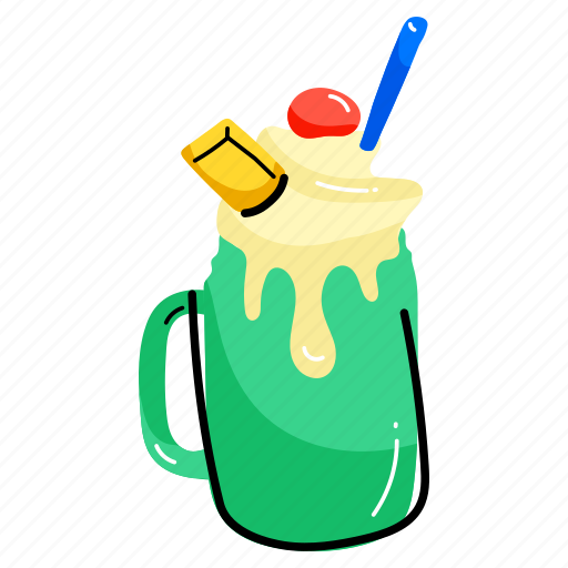 Smoothie, frappe, milkshake, drink, beverage sticker - Download on Iconfinder