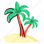 beach, palm trees, tropical island, beach trees, seashore 