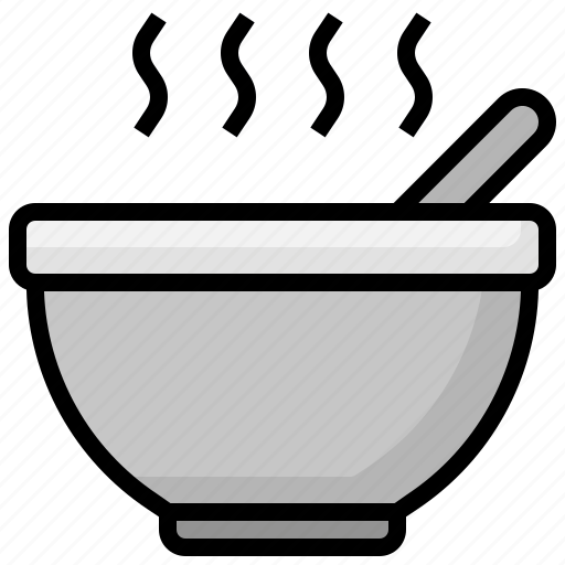 Soup, hot, drink, bowl, spoon, food icon - Download on Iconfinder