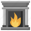 fireplace, living, room, chimney, flame, warm 
