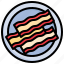 bacon, strips, food, restaurant 