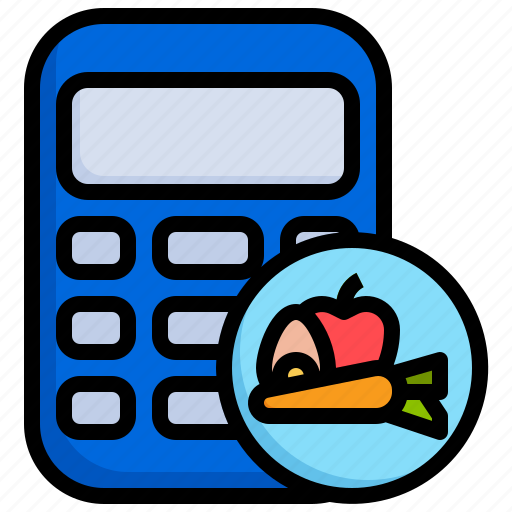 Calculator, maths, calculating, food, restaurant, healthy icon - Download on Iconfinder