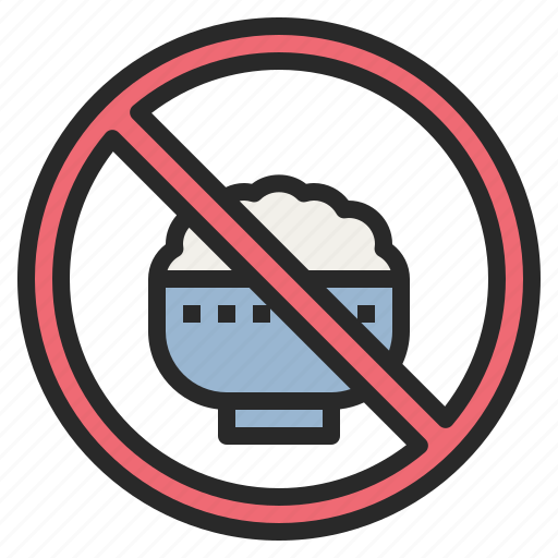 Banned, carbohydrate, forbidden, no, prohibited, rice icon - Download on Iconfinder