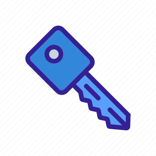 Contour, home, key, lock, silhouette icon - Download on Iconfinder