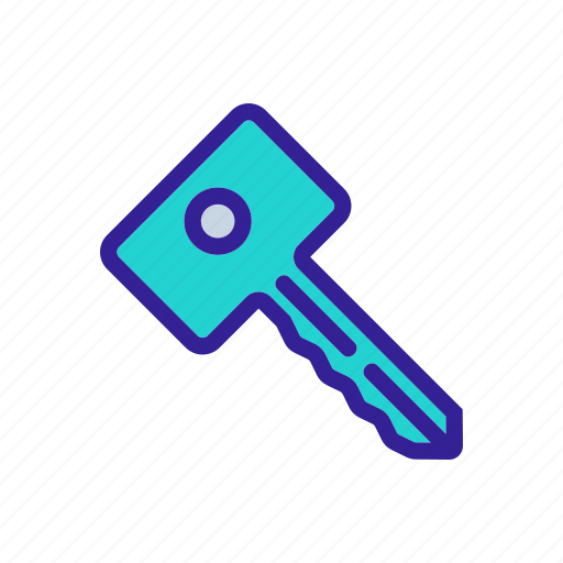 Contour, estate, home, key, silhouette icon - Download on Iconfinder