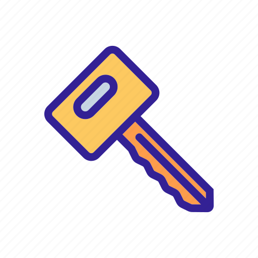 Contour, home, key, silhouette icon - Download on Iconfinder