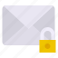 mail, lock, envelope, padlock, key 