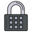 code, lock, password, padlock, security 