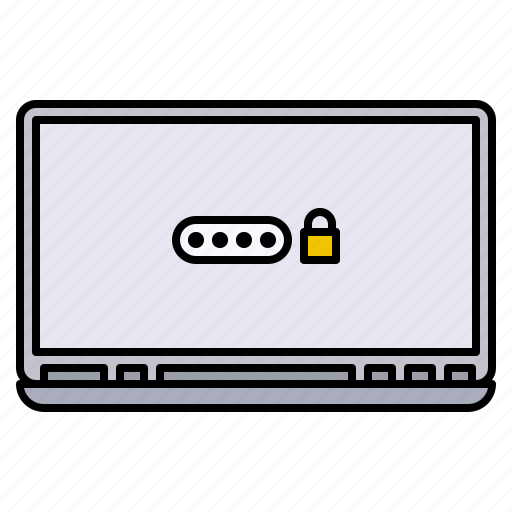 Laptop, lock, security, key, password, padlock icon - Download on Iconfinder