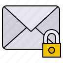 mail, lock, envelope, padlock, security