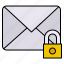 mail, lock, envelope, padlock, security 