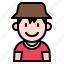 kid, avatar, boy, people, person, young, hat 