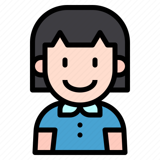 Kid, avatar, girl, people, person, user, profile icon - Download on Iconfinder