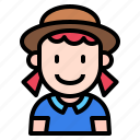 kid, avatar, girl, hat, people, person, user