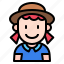 kid, avatar, girl, hat, people, person, user 
