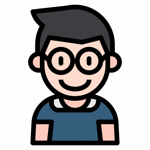 Kid, avatar, glassesboy, people, person, young, user icon - Download on Iconfinder