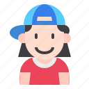 kid, avatar, girl, people, person, hat, user