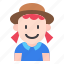 kid, avatar, girl, hat, people, person, user 