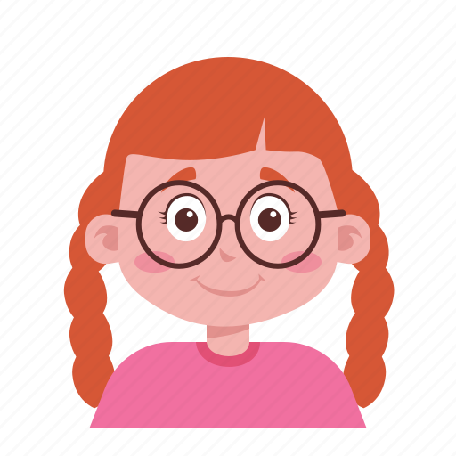 Glasses, redhead, girl icon - Download on Iconfinder