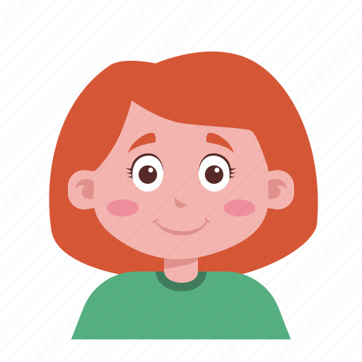 Redhead, girl, avatar, people, user, kid, child icon - Download on Iconfinder