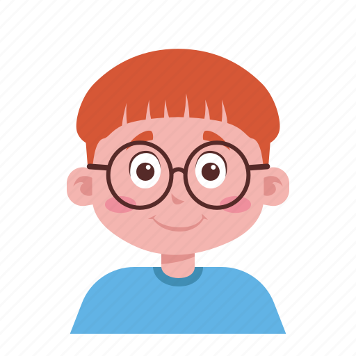 Glasses, redhead, boy icon - Download on Iconfinder