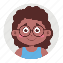 avatar, kid, child, girl, black, glasses, user, people
