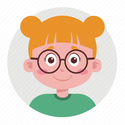 Avatar, kid, child, girl, glasses, blonde icon - Download on Iconfinder