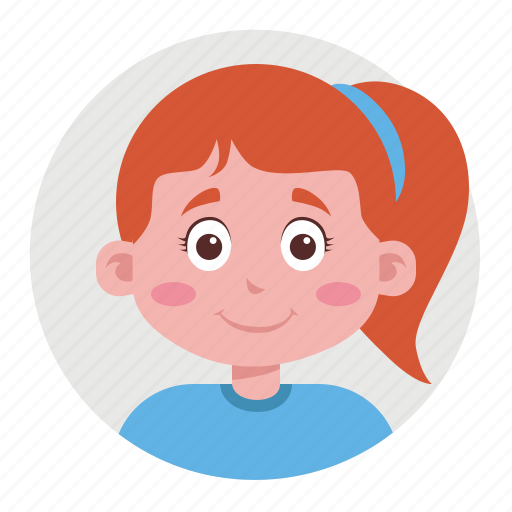 Avatar, kid, child, girl, redhead icon - Download on Iconfinder