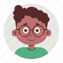 avatar, kid, child, boy, glasses, black, user, people