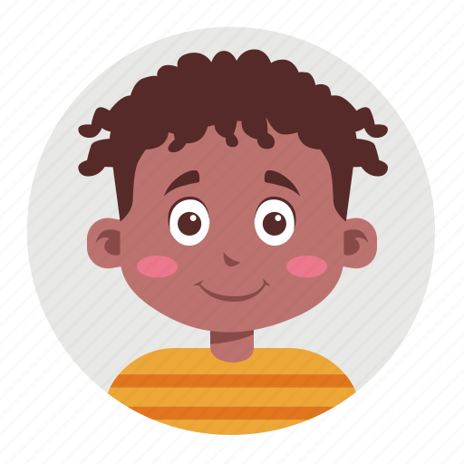 Avatar, kid, child, boy, black icon - Download on Iconfinder