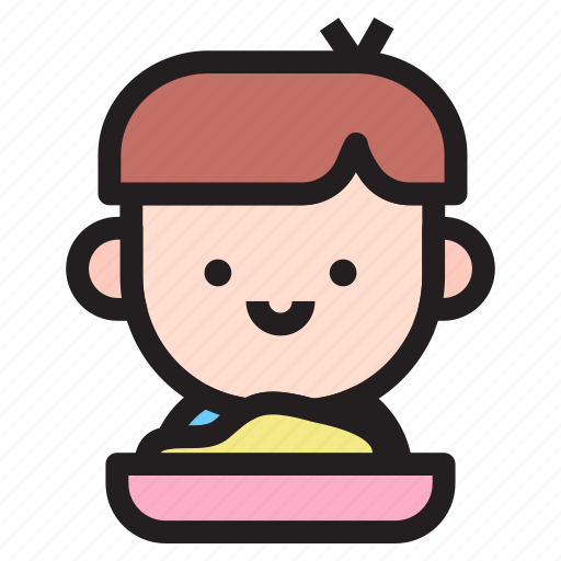 Child, kid, cute, young, boy, eating, eat icon - Download on Iconfinder
