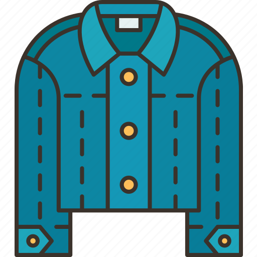 Jacket, denim, jeans, kids, garment icon - Download on Iconfinder