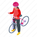 helmet, kid, cycling, isometric