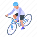 kid, cycling, isometric