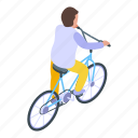 active, kid, cycling, isometric