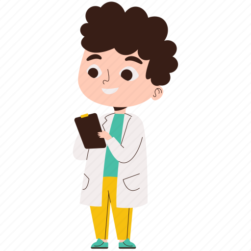 Boy, write, science, student, character, education, school illustration - Download on Iconfinder