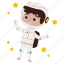 boy, astronaut, science, student, character, sticker, education, school, outer space 