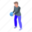 bowling, player, isometric 