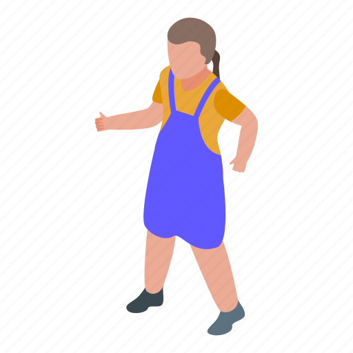 Child, player, football, isometric icon - Download on Iconfinder