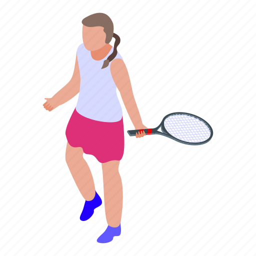 Game, tennis, player, isometric icon - Download on Iconfinder