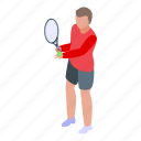 male, tennis, player, isometric