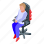 boy, playing, video, game, isometric 