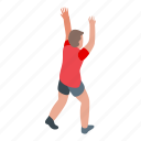 volleyball, player, motion, isometric