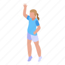 team, volleyball, player, isometric