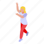 olympic, volleyball, player, isometric 